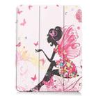 For iPad Air 2022 / 2020 10.9 TPU Colored Drawing Horizontal Flip Leather Case with Three-folding Holder & Sleep / Wake-up Function(Elf Girl) - 2
