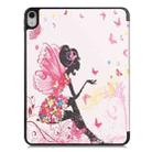 For iPad Air 2022 / 2020 10.9 TPU Colored Drawing Horizontal Flip Leather Case with Three-folding Holder & Sleep / Wake-up Function(Elf Girl) - 3