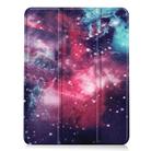 For iPad Air 2022 / 2020 10.9 TPU Colored Drawing Horizontal Flip Leather Case with Three-folding Holder & Sleep / Wake-up Function(Milky Way Nebula) - 1
