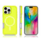 For iPhone 16 Pro Max Shockproof MagSafe Armor PC Hybrid TPU Phone Case(Fluorescent Green+Gray) - 3