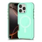 For iPhone 16 Pro Max Shockproof MagSafe Armor PC Hybrid TPU Phone Case(Mint Green+Grayish Green) - 1