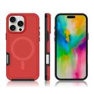 For iPhone 16 Pro Shockproof MagSafe Armor PC Hybrid TPU Phone Case(Red+Black) - 3