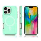 For iPhone 16 Pro Shockproof MagSafe Armor PC Hybrid TPU Phone Case(Mint Green+Grayish Green) - 3