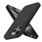 For iPhone 15 Pro Max Shockproof MagSafe Armor PC Hybrid TPU Phone Case(Black) - 2