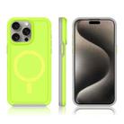 For iPhone 15 Pro Max Shockproof MagSafe Armor PC Hybrid TPU Phone Case(Fluorescent Green+Gray) - 3