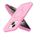 For iPhone 15 Plus Shockproof MagSafe Armor PC Hybrid TPU Phone Case(Purple Pink) - 2