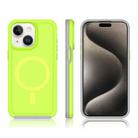 For iPhone 15 Plus Shockproof MagSafe Armor PC Hybrid TPU Phone Case(Fluorescent Green+Gray) - 3