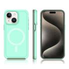 For iPhone 15 Plus Shockproof MagSafe Armor PC Hybrid TPU Phone Case(Mint Green+Grayish Green) - 3