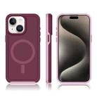 For iPhone 14 Plus Shockproof MagSafe Armor PC Hybrid TPU Phone Case(Wine Red+Light Pink) - 3