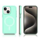 For iPhone 14 Shockproof MagSafe Armor PC Hybrid TPU Phone Case(Mint Green+Grayish Green) - 3