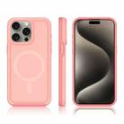 For iPhone 14 Pro Max Shockproof MagSafe Armor PC Hybrid TPU Phone Case(Light Pink+Coral Red) - 3