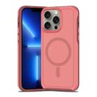 For iPhone 13 Pro Max Shockproof MagSafe Armor PC Hybrid TPU Phone Case(Dark Pink+Maroon) - 1