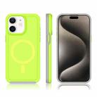 For iPhone 12 Shockproof MagSafe Armor PC Hybrid TPU Phone Case(Fluorescent Green+Gray) - 3