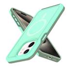 For iPhone 12 Shockproof MagSafe Armor PC Hybrid TPU Phone Case(Mint Green+Grayish Green) - 2