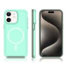 For iPhone 12 Shockproof MagSafe Armor PC Hybrid TPU Phone Case(Mint Green+Grayish Green) - 3