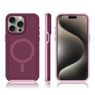 For iPhone 12 Pro Max Shockproof MagSafe Armor PC Hybrid TPU Phone Case(Wine Red+Light Pink) - 3