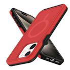For iPhone 11 Shockproof MagSafe Armor PC Hybrid TPU Phone Case(Red+Black) - 2