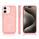 For iPhone 11 Shockproof MagSafe Armor PC Hybrid TPU Phone Case(Light Pink+Coral Red) - 3