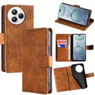 For Xiaomi Civi 5 Pro 5G Skin Feel Crocodile Magnetic Clasp Leather Phone Case(Brown) - 1