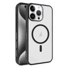 For iPhone 15 Pro Max Frosted Translucent Side Ice Fog Cooling MagSafe Phone Case(Black) - 1