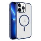 For iPhone 13 Pro Max Frosted Translucent Side Ice Fog Cooling MagSafe Phone Case(Blue) - 1