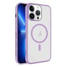 For iPhone 13 Pro Frosted Translucent Side Ice Fog Cooling MagSafe Phone Case(Light Purple) - 1