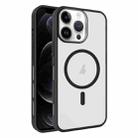 For iPhone 12 Pro Max Frosted Translucent Side Ice Fog Cooling MagSafe Phone Case(Black) - 1