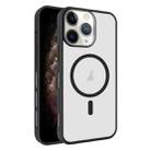 For iPhone 11 Pro Max Frosted Translucent Side Ice Fog Cooling MagSafe Phone Case(Black) - 1