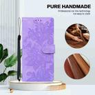 For Redmi K70E / Poco X6 Pro Lace Floral Embossed Magnetic Buckle PU Phone Case With Wrist Strap(Purple) - 2