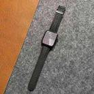 For Apple Watch 46mm / 49mm / 45mm / 44mm Magnetic Parachute Buckle Litchi Genuine Leather Watch Band(Black) - 2