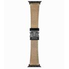 For Apple Watch 46mm / 49mm / 45mm / 44mm Magnetic Parachute Buckle Litchi Genuine Leather Watch Band(Milk Apricot) - 1