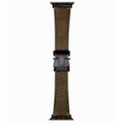 For Apple Watch 46mm / 49mm / 45mm / 44mm Magnetic Parachute Buckle Litchi Genuine Leather Watch Band(Coffee) - 1