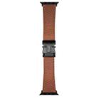 For Apple Watch 46mm / 49mm / 45mm / 44mm Magnetic Parachute Buckle Litchi Genuine Leather Watch Band(Brown) - 1