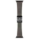 For Apple Watch 42mm / 41mm / 40mm / 38mm Magnetic Parachute Buckle Litchi Genuine Leather Watch Band(Grey) - 1