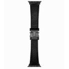 For Apple Watch 42mm / 41mm / 40mm / 38mm Magnetic Parachute Buckle Litchi Genuine Leather Watch Band(Black) - 1