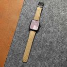 For Apple Watch 42mm / 41mm / 40mm / 38mm Magnetic Parachute Buckle Litchi Genuine Leather Watch Band(Milk Apricot) - 2