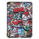 For iPad Air 11 2024 / 2022 / 2020 10.9 Colored Drawing Horizontal Flip Leather Case with Three-folding Holder & Sleep / Wake-up Function(Graffiti) - 3