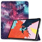 For iPad Air 2022 / 2020 10.9 Colored Drawing Horizontal Flip Leather Case with Three-folding Holder & Sleep / Wake-up Function(Galaxy) - 1