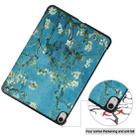 For iPad Air 2022 / 2020 10.9 Colored Drawing Horizontal Flip Leather Case with Three-folding Holder & Sleep / Wake-up Function(Apricot Flower) - 9