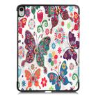 For iPad Air 11 2024 / 2022 / 2020 10.9 Colored Drawing Horizontal Flip Leather Case with Three-folding Holder & Sleep / Wake-up Function(Colorful Butterfly) - 3