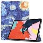 For iPad Air 11 2024 / 2022 / 2020 10.9 Colored Drawing Horizontal Flip Leather Case with Three-folding Holder & Sleep / Wake-up Function(Starry Sky) - 1