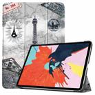 For iPad Air 11 2024 / 2022 / 2020 10.9 Colored Drawing Horizontal Flip Leather Case with Three-folding Holder & Sleep / Wake-up Function(Eiffel Tower) - 1