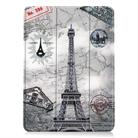 For iPad Air 11 2024 / 2022 / 2020 10.9 Colored Drawing Horizontal Flip Leather Case with Three-folding Holder & Sleep / Wake-up Function(Eiffel Tower) - 1