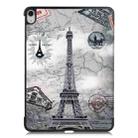 For iPad Air 11 2024 / 2022 / 2020 10.9 Colored Drawing Horizontal Flip Leather Case with Three-folding Holder & Sleep / Wake-up Function(Eiffel Tower) - 2