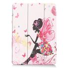 For iPad Air 2022 / 2020 10.9 Colored Drawing Horizontal Flip Leather Case with Three-folding Holder & Sleep / Wake-up Function(Elf Girl) - 1