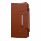 For Samsung Galaxy S25 5G Multifunctional 7-Card Wallet Leather Phone Case(Brown) - 2