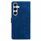 For Samsung Galaxy A55 5G Lace Floral Embossed Magnetic Buckle PU Phone Case With Wrist Strap(Blue) - 3