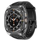 For Samsung Galaxy Watch Ultra 47mm Modified PC Hybrid TPU Watch Case Band(Black Clear Black) - 1