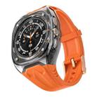 For Samsung Galaxy Watch Ultra 47mm Modified PC Hybrid TPU Watch Case Band(Orange Clear Black) - 3