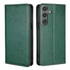 For Samsung Galaxy S25 5G Gloss Oil Solid Color Magnetic Leather Phone Case(Green) - 1